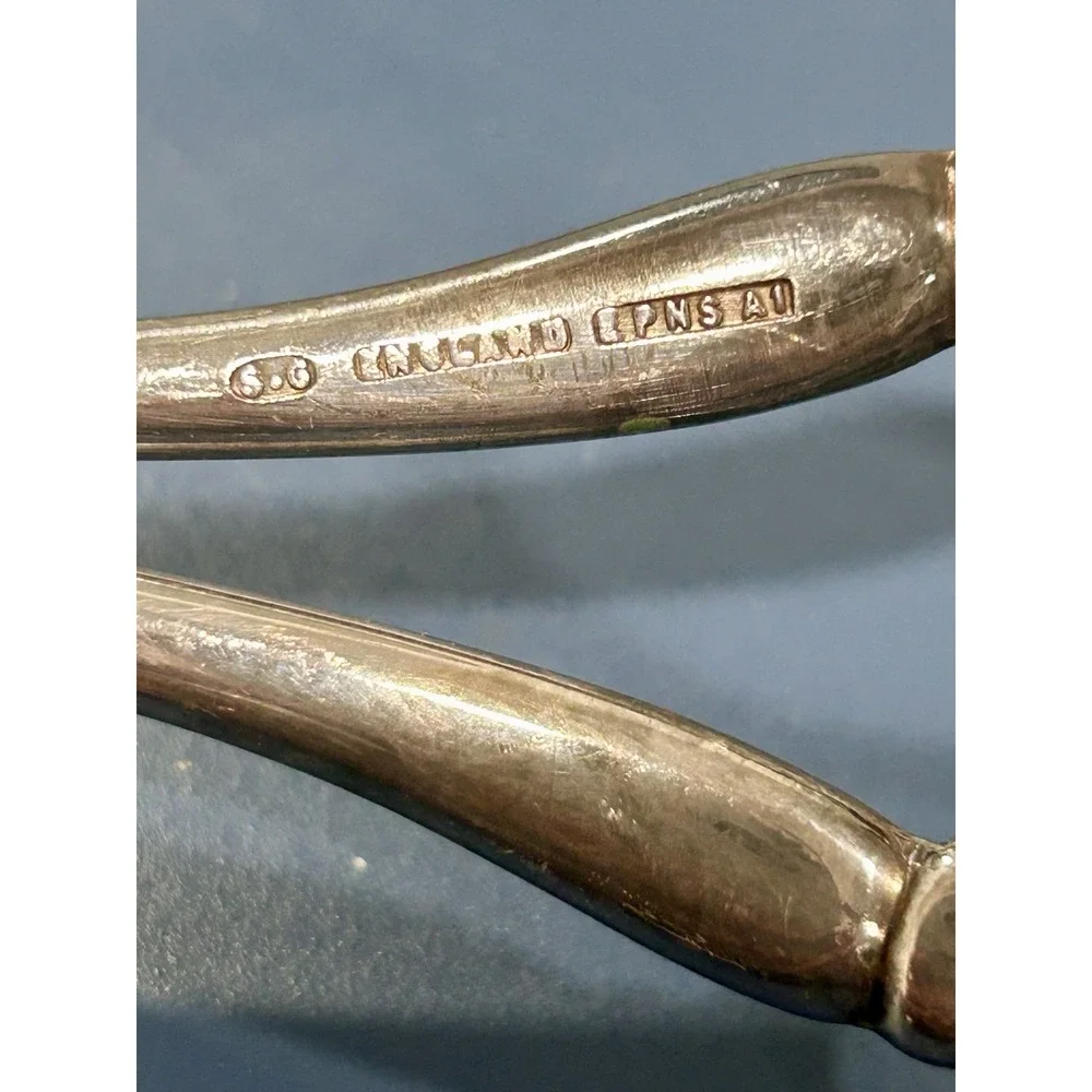 SHEFIELD England SCISSOR‎ SALAD TONGS / Pastry Server - EPNS
